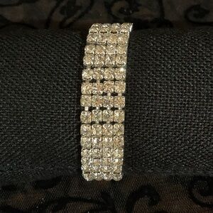Elegant Silver Rhinestone Bracelet